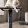 Котешка драскалка с къщичка, хамак и рампа, 125 см, тъмносива, снимка 3
