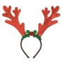 Коледна диадема с рога, червено-златни плодчета_1242797, снимка 1