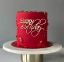 Златист акрилен топер Happy birthday рожден ден декорация на торта , снимка 1