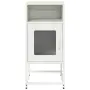 vidaXL Нощно шкафче бяло 36x39x78 cm Студено валцувана стомана, снимка 6