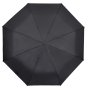 Автоматичен сгъваем чадър за дъжд Черен с кожена дръжка 36,5 см
