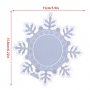 Голяма снежинка с кръг фото рамка силиконов молд форма смола гипс декор, снимка 3
