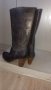 Сиви ефектни ботуши естествена кожа , снимка 2