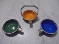 № 8548 Колекционерски винтидж пепелници с емайл – ретро комплект (3 бр.)  , снимка 1