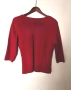 Дамска червена блуза с 3/4 ръкав XL, снимка 2