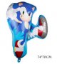 Бягащ Соник Sonic фолио фолиев балон хелий и въздух, снимка 1 - Други - 31111806
