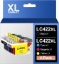 LOFBLAT LC422XL мастилени касети за Brother LC422 XL LC-422XLVAL черен/циан/магента/жълт, 4 бр.