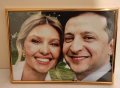Красив портрет на Зеленски и съпругата му Олена, снимка 1 - Картини - 39422163