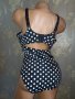 Nice size 100 C/ XL-Нов бански черен на бели точки с много висока талия , снимка 7