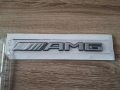 Mercedes Benz AMG сребриста емблема с черен кант, снимка 6