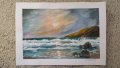 КАРТИНА МОРСКИ ПЕЙЗАЖ смесена техника / Л.КАЦАРОВ, снимка 1