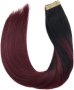 Нова червена удължаваща естествена коса Треса удължения Прическа 60 см, снимка 8