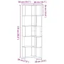 vidaXL Ъглова етажерка 5 нива бял 50x50x179 см инженерно дърво, снимка 9