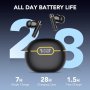 Безжични слушалки Bluetooth 5.3 Ipx7 водоустойчиви, управление с докосване, черни, снимка 5