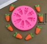 5 вида малки моркова моркови морковчета морков силиконов молд форма фондан шоколад декор, снимка 8