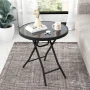Комплект Thasos – 2 стола и сгъваема маса с темперирано стъкло, антрацит, снимка 4