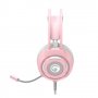 Слушалки с микрофон Marvo HG8936 Розови Геймърски слушалки с Бяла LED подсветка, снимка 2
