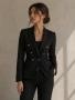 Елегантно черно сако Bershka, снимка 1