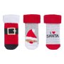 3 чифта Бебешки коледни чорапи, Дядо Коледа, снимка 1 - Бебешки чорапи - 42779212