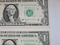 РЯДКИ USA СЕТ ОТ 2 БАНКНОТИ $ 1 ДОЛАР 1963B.ПОРЕДНИ НОМЕРА , снимка 2