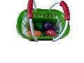 Детски комплект-зеленчуци за рязане в кошница