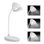 Стилна и мощна акумулаторна настолна нощна лампа с LED осветление мощност 9W три режима на сила на с, снимка 5