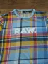 g-star madras check print rt - страхотна мъжка тениска Л, снимка 2