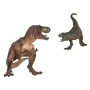 Реалистични фигури Тиранозавър Рекс и Гигантозавър 17x16см - 2 бр. S_1242540, снимка 2