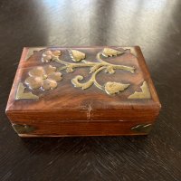 Ръчно изработена дървена кутия за бижута №1793, снимка 1 - Антикварни и старинни предмети - 35476752