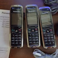 Panasonic безжичен DECT телефон, 3 слушалки, секретар, снимка 4 - Стационарни телефони и факсове - 38054981