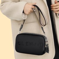 CLENAH-Черна малка кожена чанта, снимка 8 - Чанти - 42870834