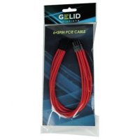 Кабел, преходник GELID 6+2pin VGA PCI-E Power extension cable 30cm individually sleeved, червен SS30, снимка 2 - Други - 40103075