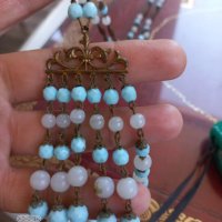 Стар женски накит гердан огърлица седеф, снимка 3 - Антикварни и старинни предмети - 36918783