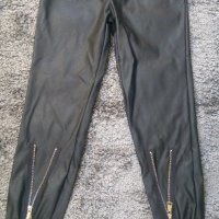 Кожен панталон в черен цвят с цип отпред, снимка 8 - Панталони - 31016263