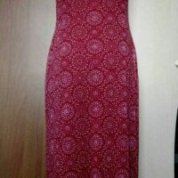 Дълга двупластова рокля в червено и бяло👗🍀M/L,L👗🍀арт.3003, снимка 3 - Рокли - 33724184