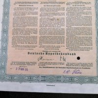 Райх облигация | 100 златни марки | Deutschen Hypothekenbank | 1925г., снимка 5 - Други ценни предмети - 29140182