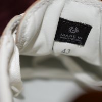 Belstaff Wanstead Sneakers Mens In White Canvas and Leather Sz 43, снимка 12 - Ежедневни обувки - 29351528