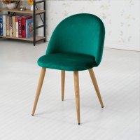 Зелен стол / комплект от два трапезни стола / столове с мека седалка и облегалка МОДЕЛ 93, снимка 6 - Столове - 33774090
