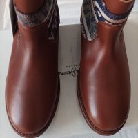 Pepe jeans N37,38 естествена кожа , снимка 6 - Дамски боти - 38151466