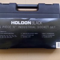 holdon black 1/2 гидория 25 части вложки камъни комплект хром ванадий, снимка 5 - Куфари с инструменти - 42263127