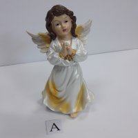 Ангел седефено бяло с жълто , модел А, снимка 1 - Статуетки - 37925563