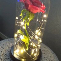 Роза в стъкленица с лед светлина, снимка 4 - Подаръци за жени - 27758639