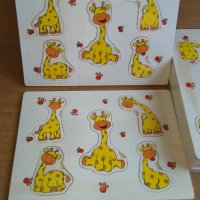 3 модела дървени дъски с животни ТОП! жираф, калинка и далматинец, снимка 9 - Образователни игри - 38562786