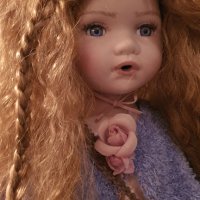 Колекционерска порцеланова кукла, 50см Разкошна Червенокоска-Отлична!, снимка 3 - Колекции - 31660242