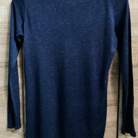 Тънка дамска блуза в тъмносиньо , снимка 3 - Блузи с дълъг ръкав и пуловери - 36498251