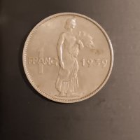 1 франк Люксембург 1939 , снимка 1 - Нумизматика и бонистика - 42882053