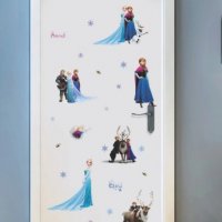 * Замръзналото Кралство frozen Елза всички герои самозалепващ стикер лепенка за детска стая стена , снимка 1 - Други - 31251023
