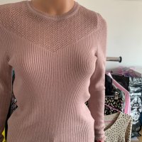 Дамска блуза в нежно розово размер М, снимка 3 - Блузи с дълъг ръкав и пуловери - 40660416