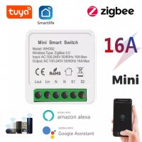  Tuya Zigbee 2 way mini smart switch 16A, снимка 1 - Друга електроника - 35423725