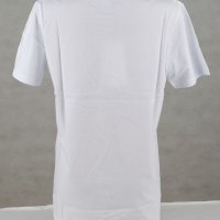 Бяла тениска от памук със зелено лого Fash - XL, снимка 3 - Тениски - 42819367
